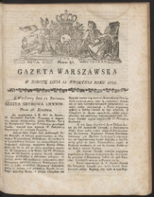Gazeta Warszawska. R.1789 Nr 31