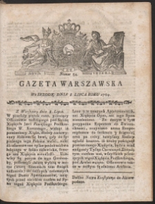 Gazeta Warszawska. R.1789 Nr 54