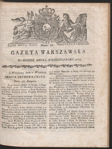 Gazeta Warszawska. R.1789 Nr 70