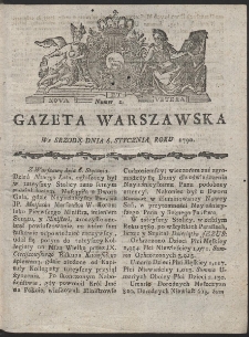 Gazeta Warszawska. R.1790 Nr 2
