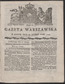 Gazeta Warszawska. R.1790 Nr 17