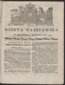 Gazeta Warszawska. R.1790 Nr 27