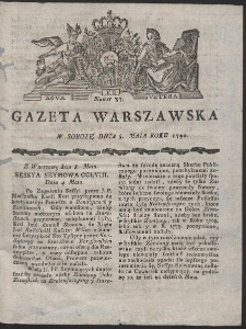 Gazeta Warszawska. R.1790 Nr 37