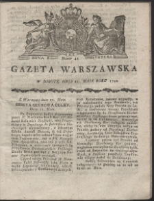 Gazeta Warszawska. R.1790 Nr 41