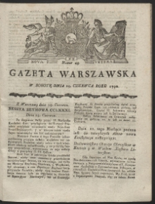 Gazeta Warszawska. R.1790 Nr 49