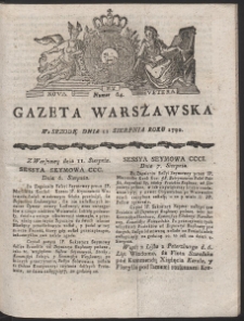 Gazeta Warszawska. R.1790 Nr 64