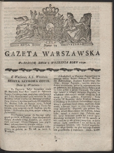 Gazeta Warszawska. R.1790 Nr 72