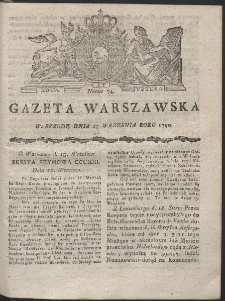 Gazeta Warszawska. R.1790 Nr 74