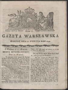 Gazeta Warszawska. R.1790 Nr 76