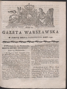 Gazeta Warszawska. R.1790 Nr 85
