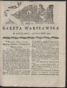 Gazeta Warszawska. R.1791 Nr 11
