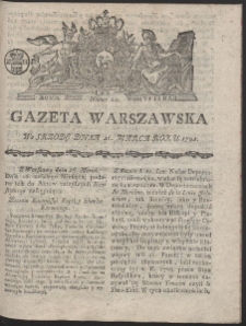 Gazeta Warszawska. R.1791 Nr 22