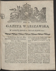 Gazeta Warszawska. R.1791 Nr 43