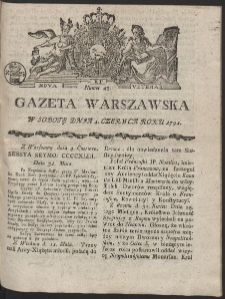 Gazeta Warszawska. R.1791 Nr 45