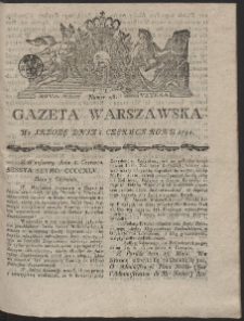 Gazeta Warszawska. R.1791 Nr 46