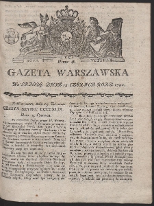 Gazeta Warszawska. R.1791 Nr 48