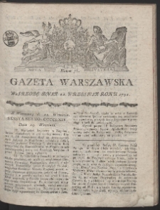 Gazeta Warszawska. R.1791 Nr 76