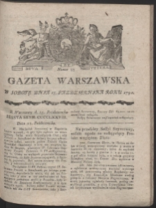 Gazeta Warszawska. R.1791 Nr 83