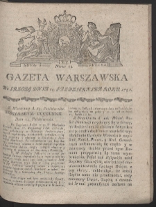 Gazeta Warszawska. R.1791 Nr 84