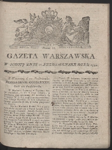 Gazeta Warszawska. R.1791 Nr 85