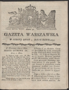 Gazeta Warszawska. R.1792 Nr 36