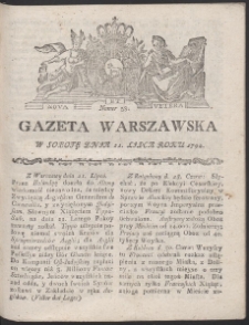 Gazeta Warszawska. R.1792 Nr 58