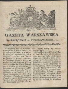 Gazeta Warszawska. R.1792 Nr 77