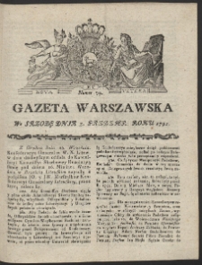 Gazeta Warszawska. R.1792 Nr 79