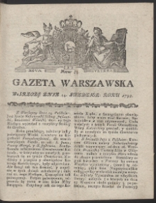 Gazeta Warszawska. R.1792 Nr 85
