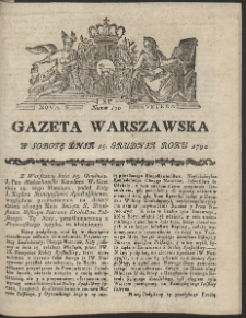 Gazeta Warszawska. R.1792 Nr 100