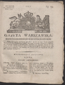 Gazeta Warszawska. R.1793 Nr 79