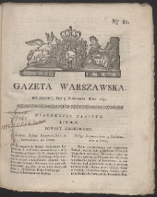 Gazeta Warszawska. R.1793 Nr 81