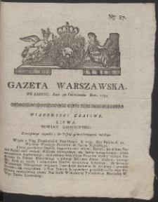 Gazeta Warszawska. R.1793 Nr 87