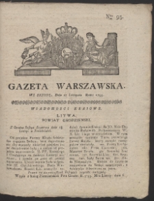Gazeta Warszawska. R.1793 Nr 95