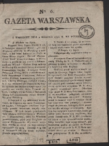 Gazeta Warszawska. R.1796 Nr 6