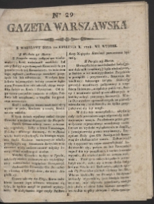 Gazeta Warszawska. R.1798 Nr 29