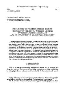 Preparation of polymeric ferric sulfate–quaternary ammonium cationic-modified starch composite flocculant and its application in oily sludge treatment