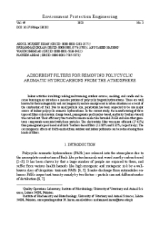 Adsorbent filters for removing polycyclic aromatic hydrocarbons from the atmosphere