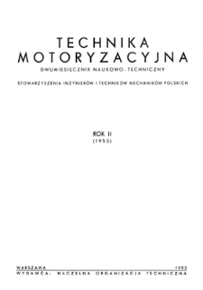 Technika Motoryzacyjna. Rok II, 1952. Spis treści