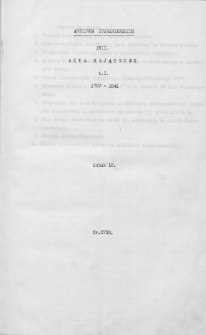 Archiwum Husarzewskich. Rodzinne akta majątkowe dotyczące d&oacute;br Sidry, spadku po Elżbiecie z Podoskich 1 v. Orsetti 2 v. Husarzewskiej i inne z lat 1797-1841.