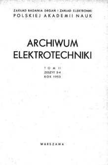 Archiwum Elektrotechniki, T. 2, 1953, z. 3/4