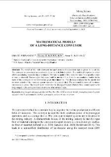 Mathematical model of a long-distance conveyor