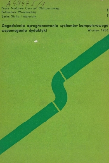 Zagadnienia oprogramowania system&oacute;w komputerowego wspomagania dydaktyki