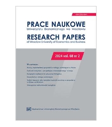 Spis treści [Prace Naukowe Uniwersytetu Ekonomicznego we Wrocławiu = Research Papers of Wrocław University of Economics; 2024; vol. 68, nr 2]