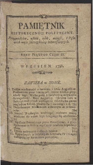 Pamiętnik Historyczno-Polityczny. R.1786 T. 3 (Wrzenień)