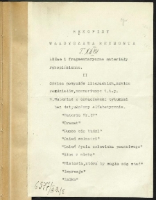 Zapiski o charakterze osobistym z lat 1901-1925, notatki, pomysły, scenariusze, fragmenty utworów literackich. Cz. 3.