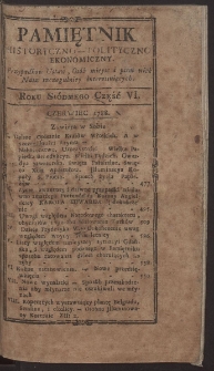 Pamiętnik Historyczno-Polityczny. R.1788. T. 3. (Czerwiec)