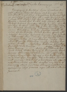 "Wyznaczenie komisarzów wojska koronnego" 1764 r.