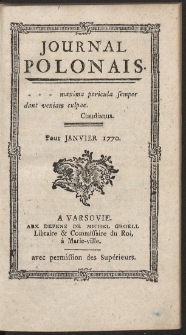 Journal Polonais. R. 1770