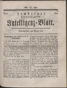 Lemberg Kaiserlich-Königliches Intelligenz-Blatt. R. 1802 Nr 69